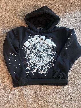 Black 'Spider' Graphic Hoodie Sweatshirt